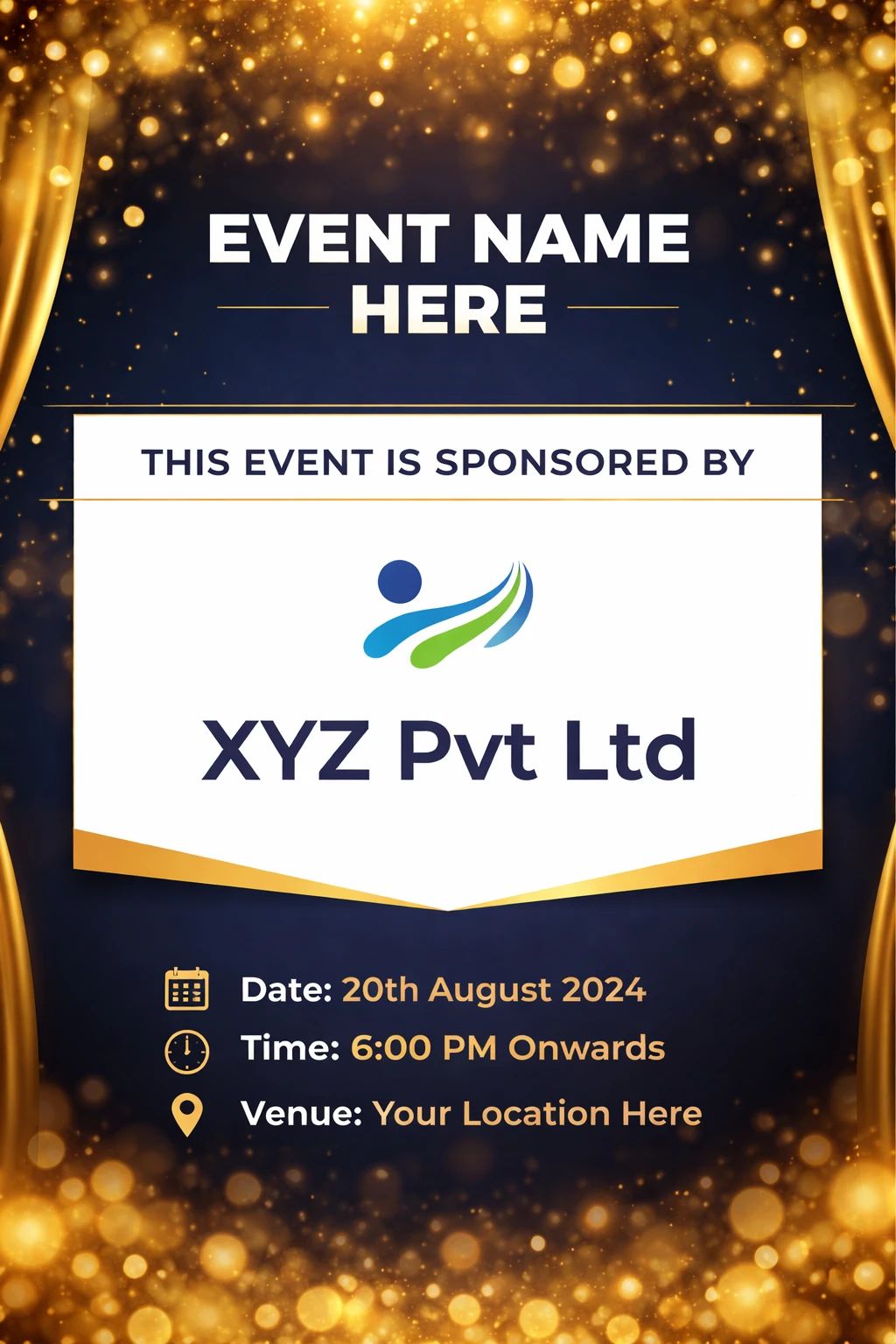 This event is sponsored by XYZ Pvt Ltd.
