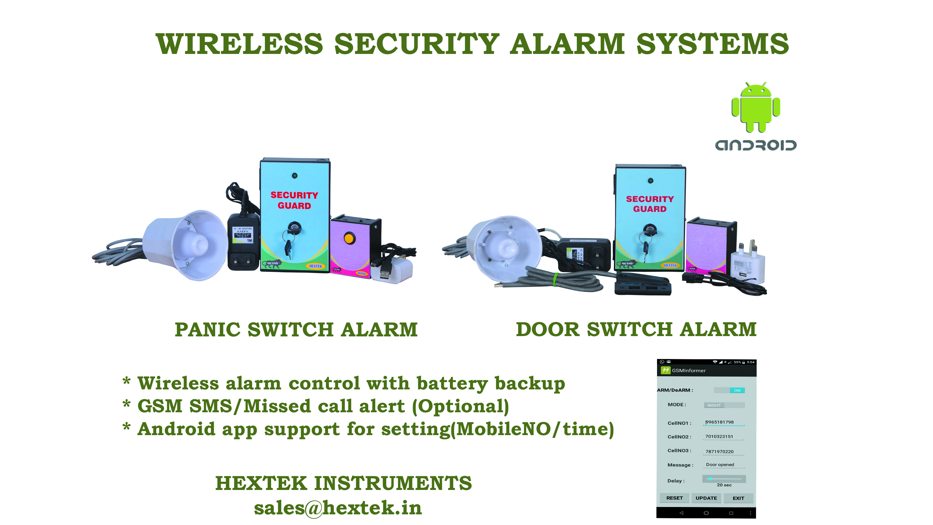 Security alarm system