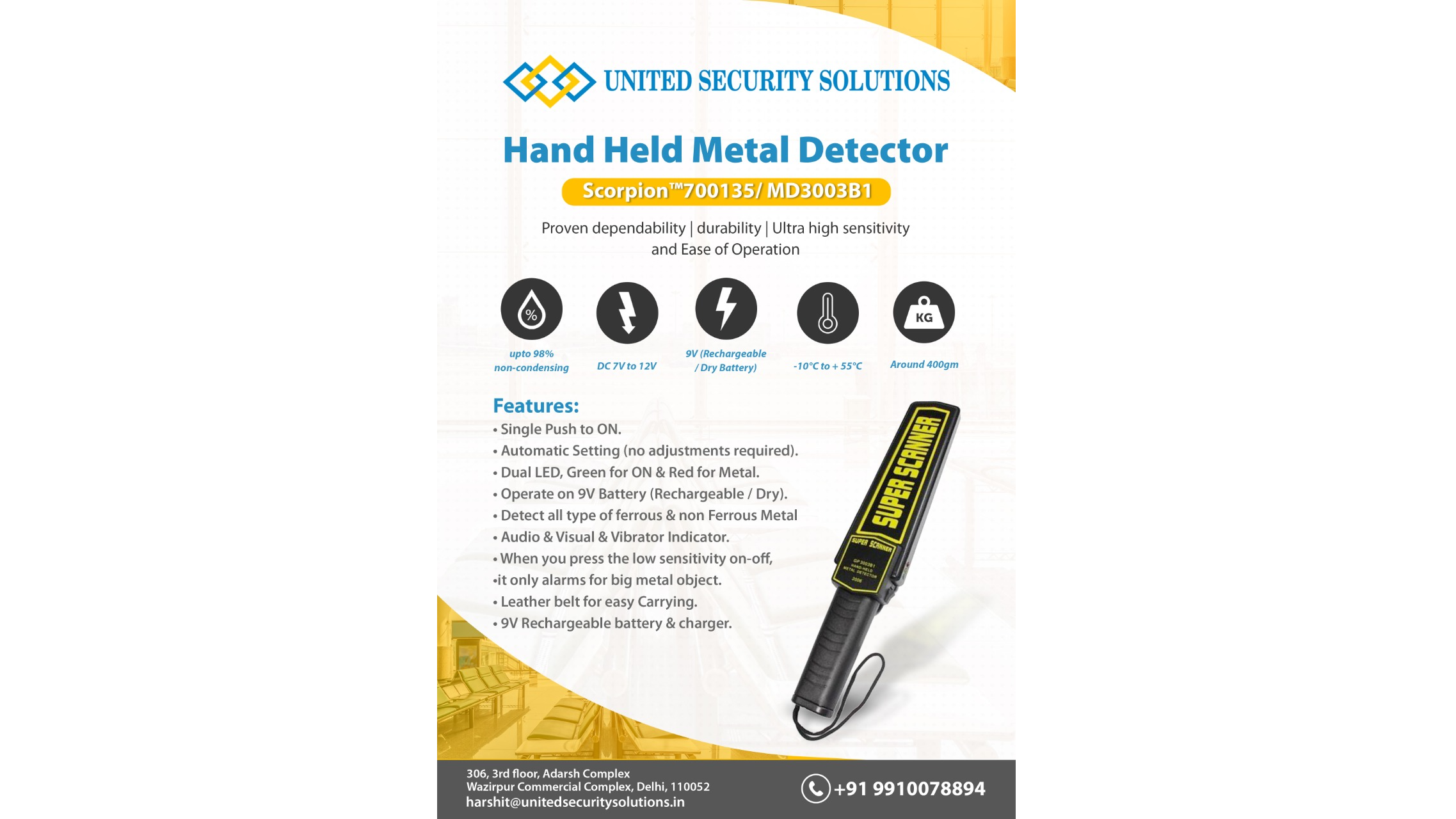 Hand Held Metal Detector