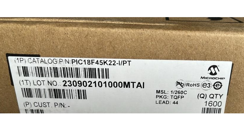 PIC18F45K22-I/PT MICROCONTROLLER