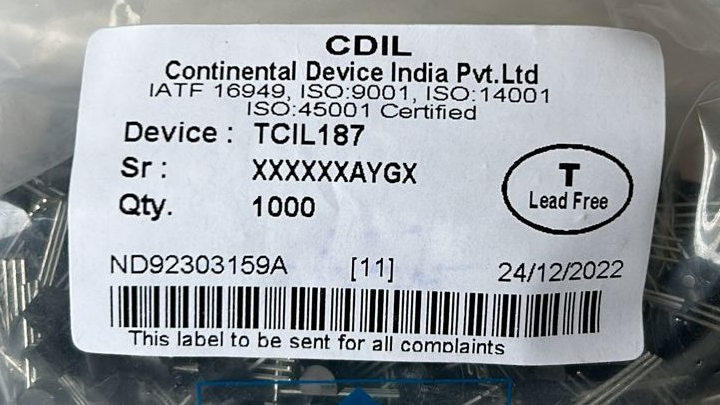 BEL187 TO92 TRANSISTORS