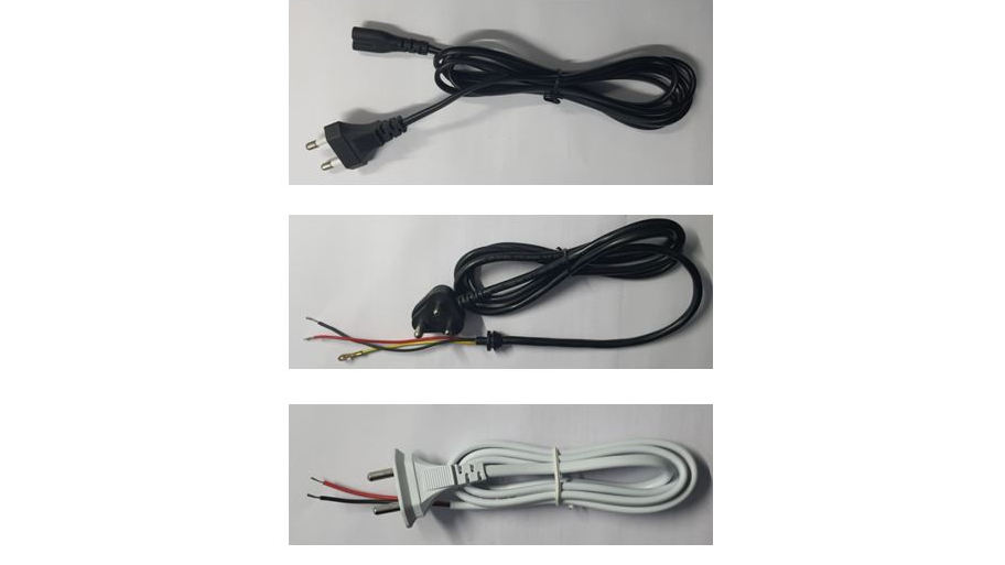2 pin and 3 pin power cords