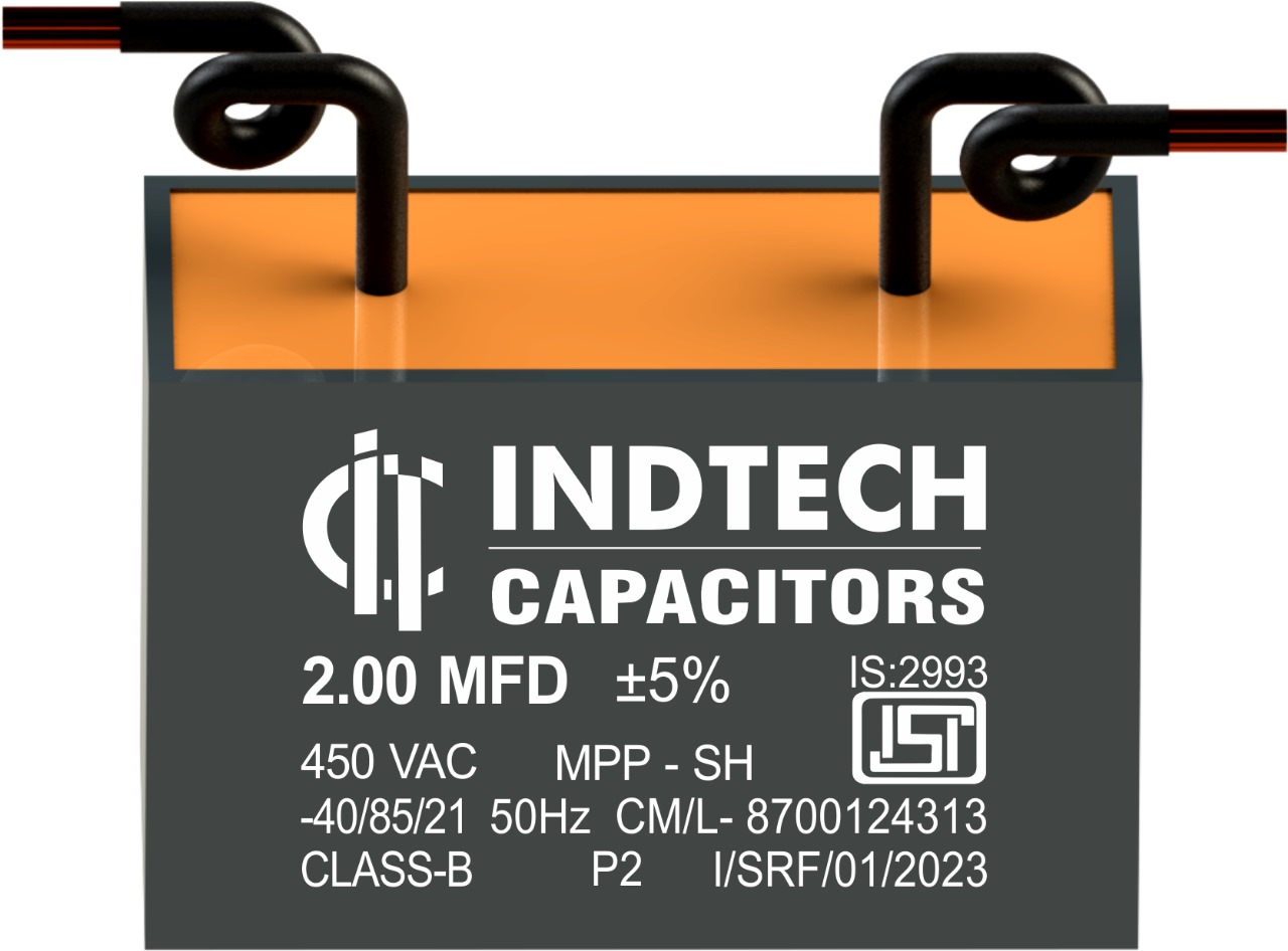 2.0 MFD Box Type Table Fan Capacitors with Pin