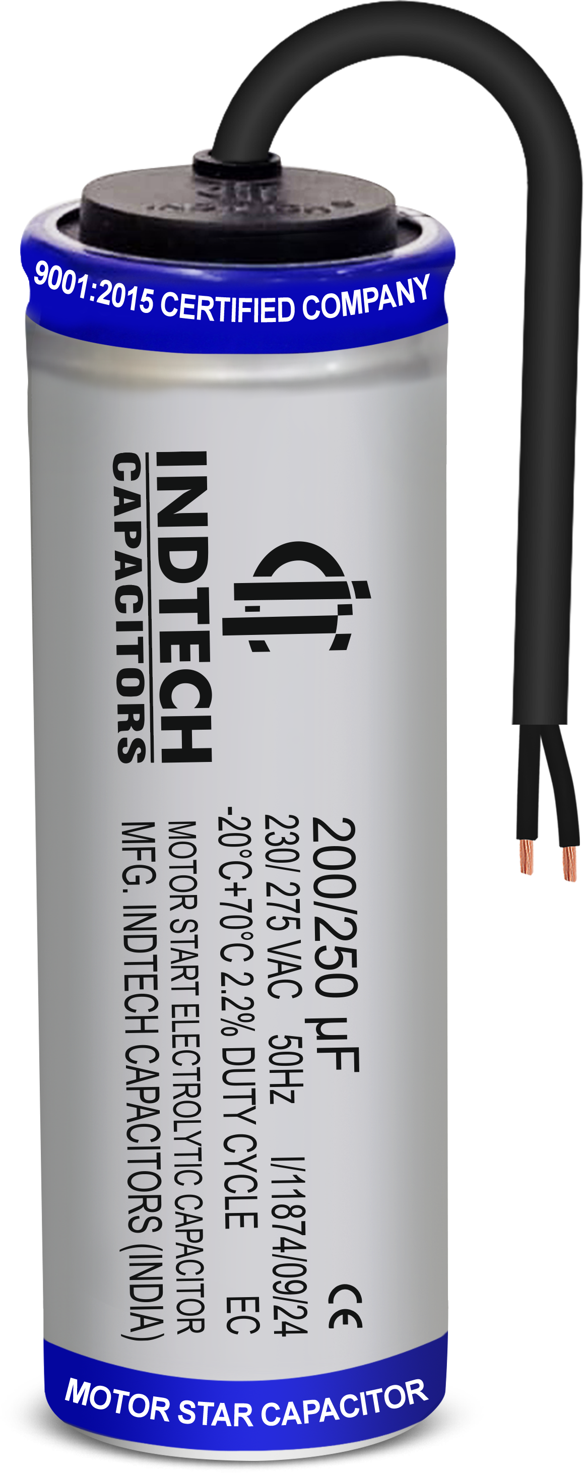 Aluminium Motor Start Capacitor 200/250uF