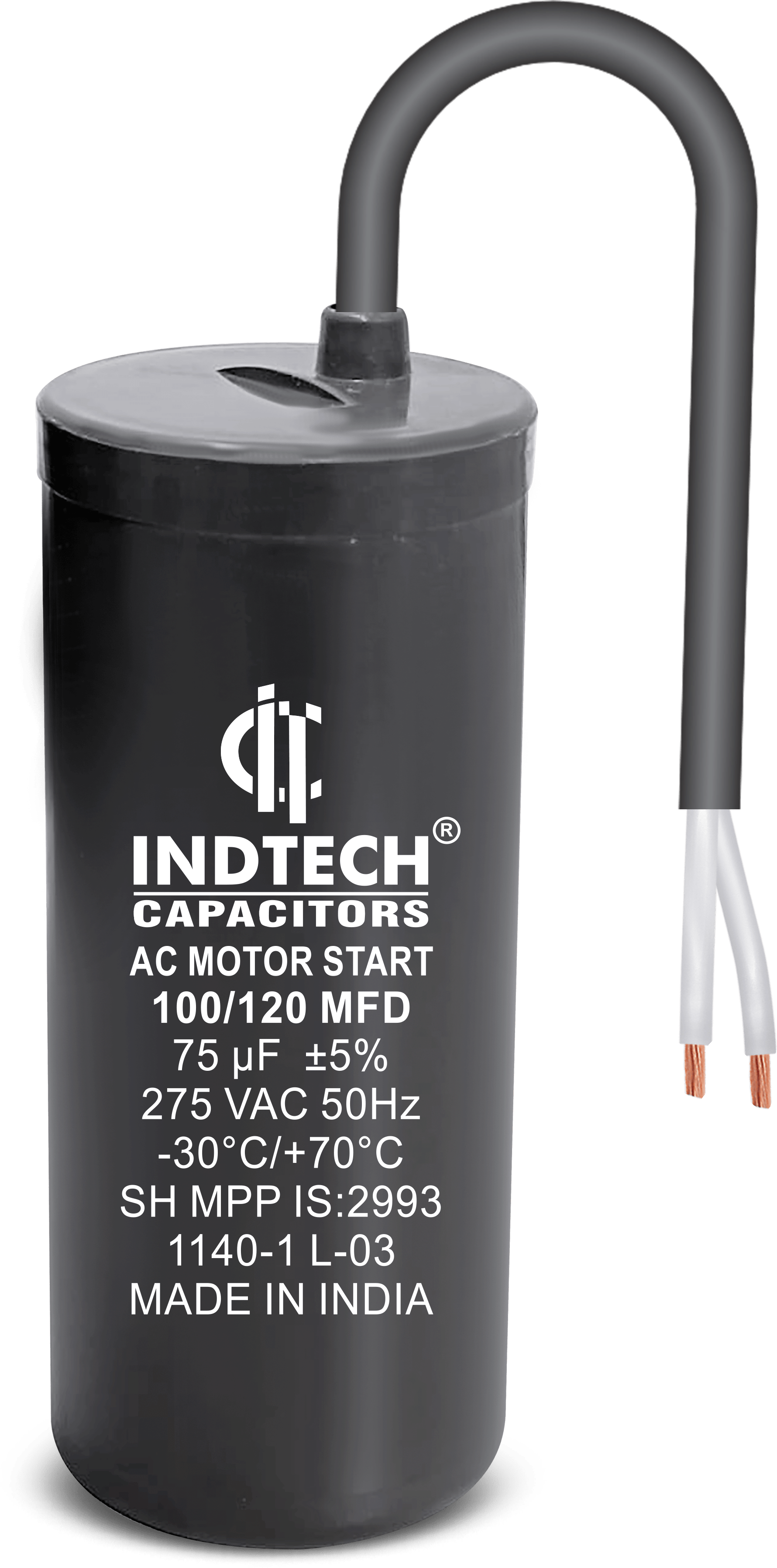 Motor starting capacitor 100X120 MFD 230/275 V