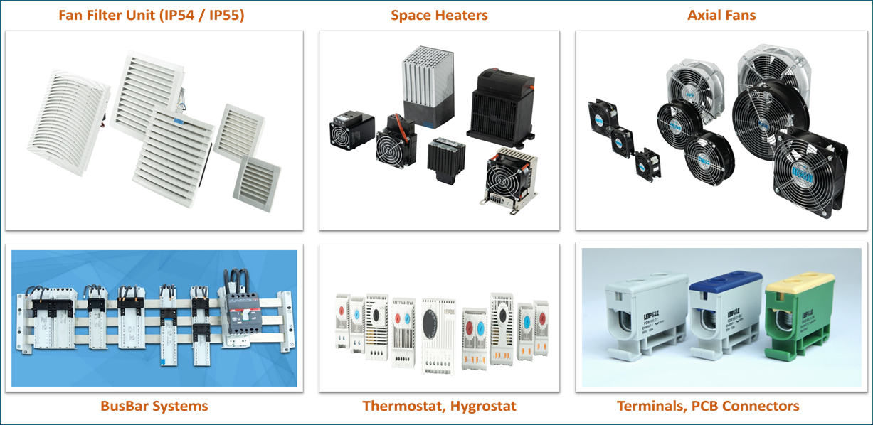 Fan-Filter Units, Bus-Bar Systems.